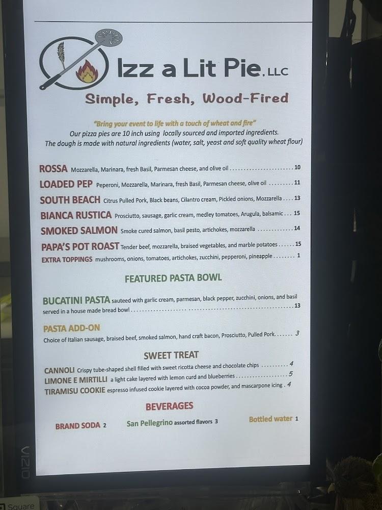 Izz A Lit Pie Menu image 2
